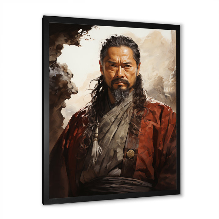 Red Barrel Studio® Emperor Qin Shi Huang Portrait Framed On Canvas Print | Wayfair